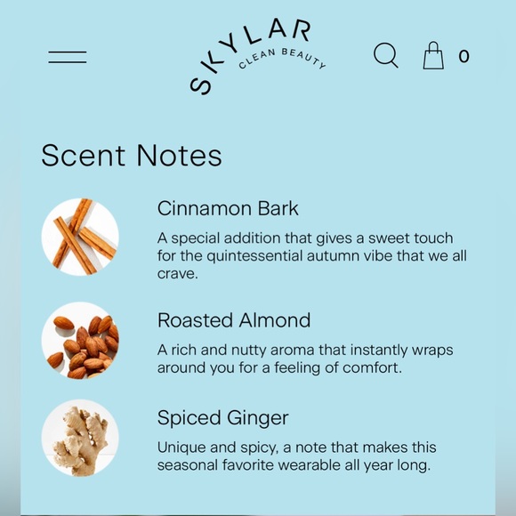 ๐Skylar Clean Beauty โFALL CASHMEREโ Autumn Bath & Body NIB๐ - Picture 3 of 16